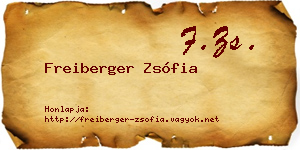 Freiberger Zsófia névjegykártya